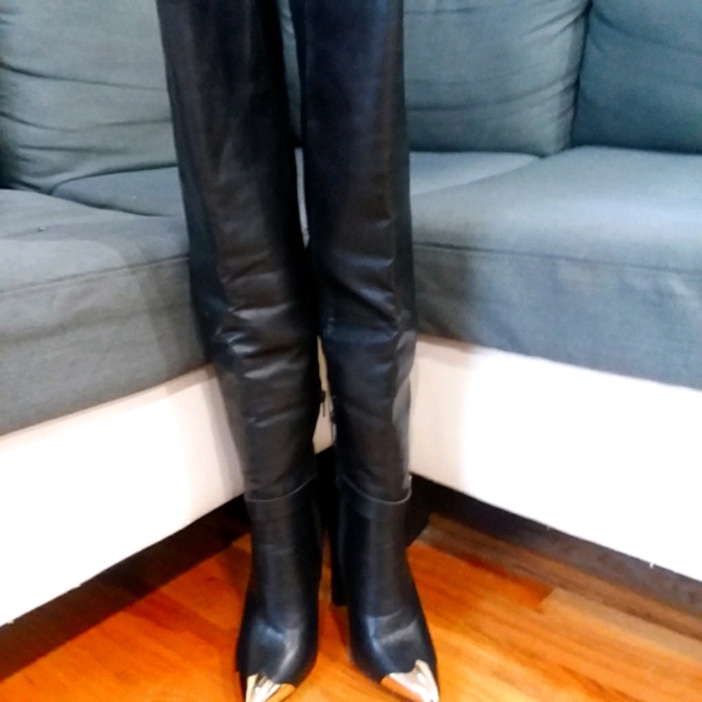 Over the knees black boots